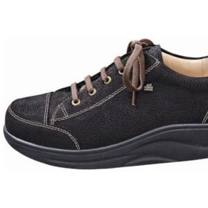 Finn Comfort Ikebukuro Black Nubuck Comfort Walking Shoes Women's UK 7.5 US 10